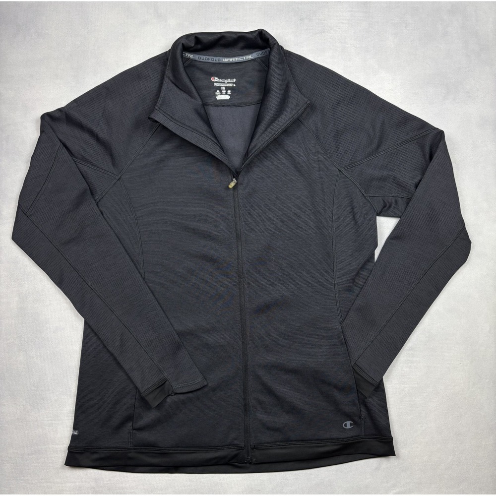 Champion Duofold Jacket Mens XL Black‎ Warm CTRL Full Zip Performance XL